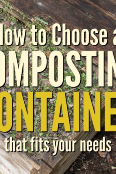 How to choose a composting container that fits your needs. There are many sizes, shapes, and styles of composting bins to choose from.  You can make one yourself or opt for not using one at all and create a compost pile or heap.