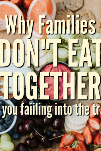There is a trend happening that is not good for the family. Are you falling into the trap? Why families don't eat together anymore.