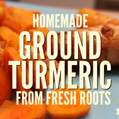 Homemade Ground Turmeric from Fresh Roots