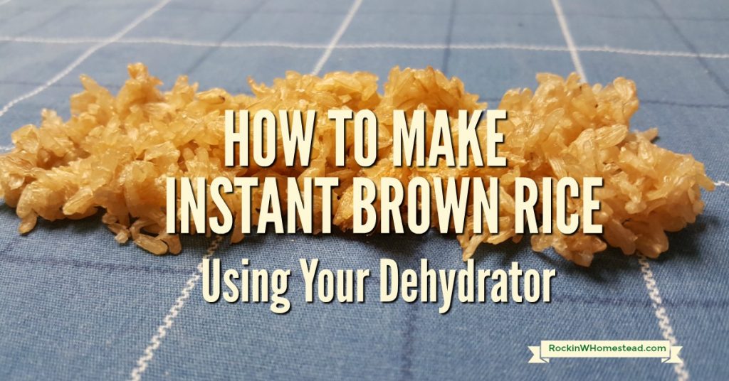 How to Make Instant Brown Rice at Home Rockin W Homestead
