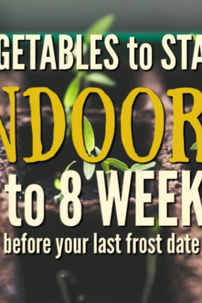 Get ready for the gardening season and use this guide to know what to plant indoors 6 to 8 weeks before last frost date. Take the guesswork out of your planting schedule!