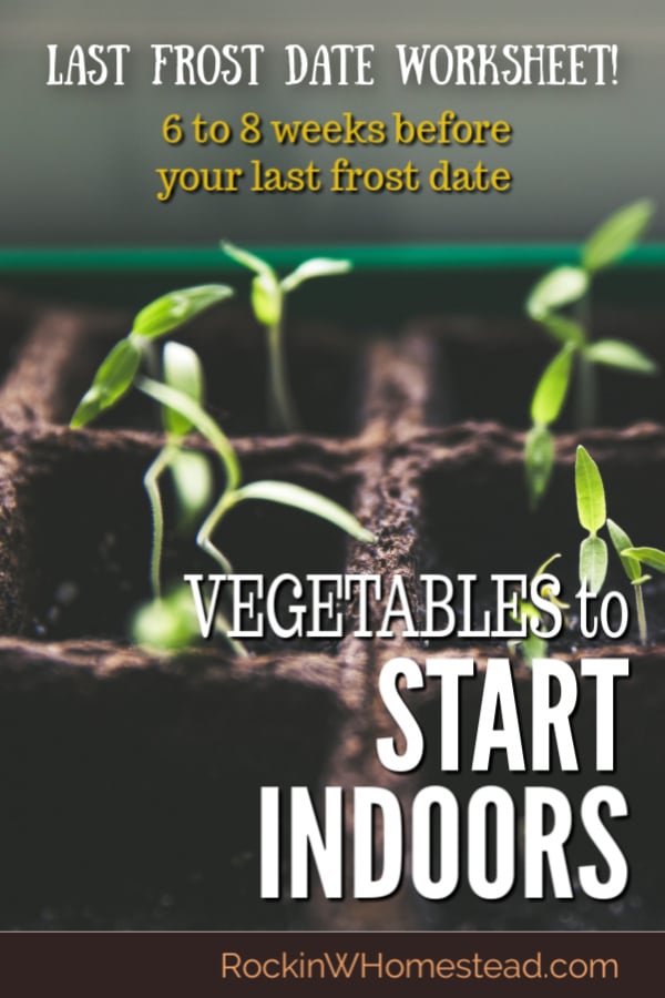 Get ready for the gardening season and use this guide to know what to plant indoors 6 to 8 weeks before last frost date. Take the guesswork out of your planting schedule! 
