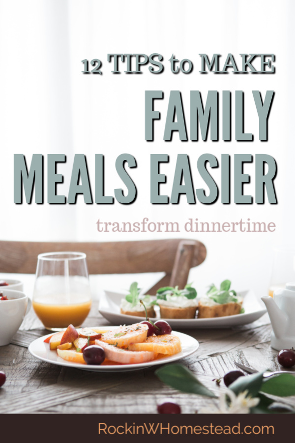By putting a few plans in place, and implementing a new way of thinking, you'll discover that you can make family meals easier and enjoyable.