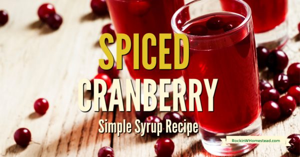Spiced cranberry simple syrup is a flavorful way to use the bounty of the winter harvest season. Use this syrup in hot or cold drinks.